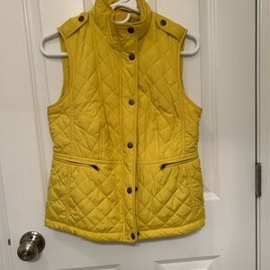 Talbots Bright Yellow Quilted Vest